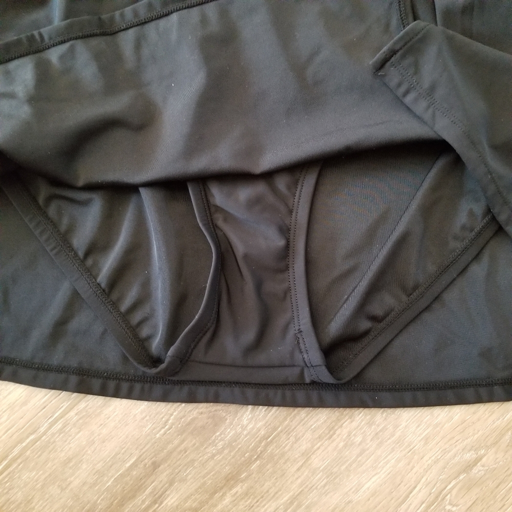 Aqua Green Black Swim Skort - Picture 2 of 8